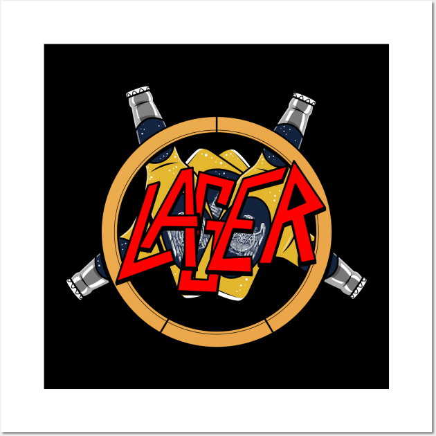 Lager Beer Drinking Heavy Metal Band Gift For Lager Lovers Wall Art by BoggsNicolas